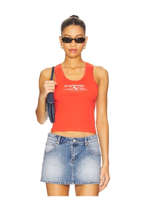 DAYDREAMER Daydreamer Studios Lace Trim Tank in Red. Size XL. Also in L.