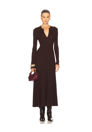 Bardot Hattie Knit Midi Dress in Chocolate. Size S. Also in L, M.