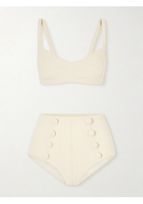 Lisa Marie Fernandez - Seersucker Bikini - Neutrals - 1,2,3,4