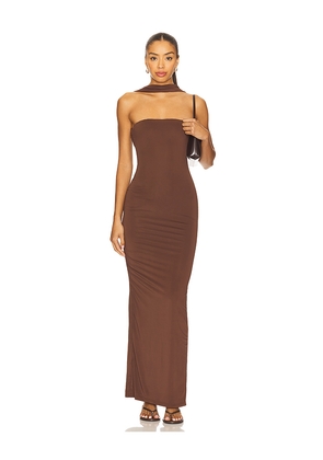 ALL THE WAYS Brissa Maxi Dress in Brown. Size M. Also in L, S, XL, XS, XXS.