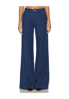 Amanda Uprichard Thalia Pants in Denim-Medium. Size M. Also in L, S, XL.