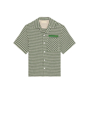 Etai LA Boxy Plaid Short Sleeve Shirt in Green. Size XL/1X. Also in S, L.