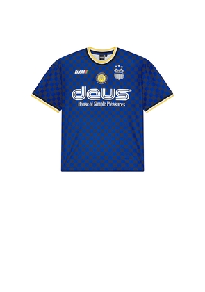 Deus Ex Machina Showroom Moto Jersey in Royal. Size S. Also in L, XL/1X.