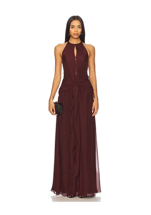 Azeeza Avya Gown in Wine. Size XS. Also in L.