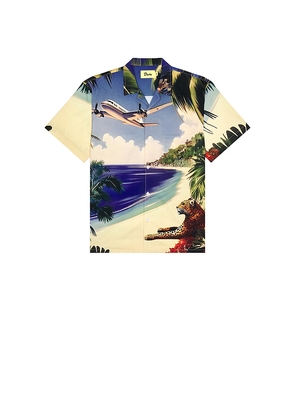 Duvin Design Beach Landing Buttonup Shirt in Blue. Size M. Also in S, L.