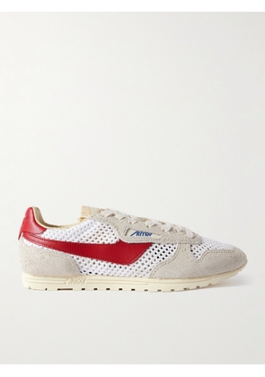Autry - Windspin Brushed- Suede, Open-knit And Leather Sneakers - White - IT35,IT36,IT37,IT38,IT39,IT40,IT41,IT42