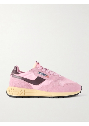 Autry - Reelwind Leather-trimmed Suede And Shell Sneakers - Pink - IT35,IT36,IT37,IT38,IT39,IT40,IT41,IT42