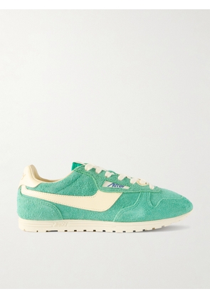 Autry - Windspin Leather-trimmed Suede Sneakers - Green - IT35,IT36,IT37,IT38,IT39,IT40,IT41,IT42