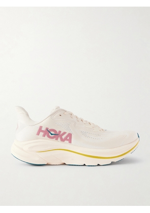Hoka - Clifton 10 Rubber-trimmed Jacquard-mesh Sneakers - Cream - US5,US5.5,US6,US6.5,US7,US7.5,US8,US8.5,US9,US9.5,US10,US10.5,US11