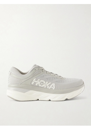 Hoka - Bondi 7 Rubber-trimmed Mesh Sneakers - Gray - US5,US5.5,US6,US6.5,US7,US7.5,US8,US8.5,US9,US9.5,US10,US10.5,US11
