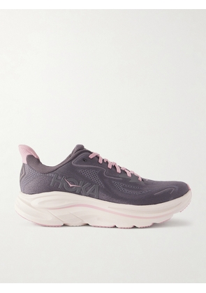 Hoka - Clifton 10 Rubber-trimmed Jacquard-mesh Sneakers - Black - US5,US5.5,US6,US6.5,US7,US7.5,US8,US8.5,US9,US9.5,US10,US10.5,US11