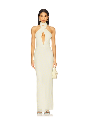 AFRM Genie Mesh Dress in Cream. Size 2X. Also in 1X, 3X, L, M, S, XL, XS, XXL.