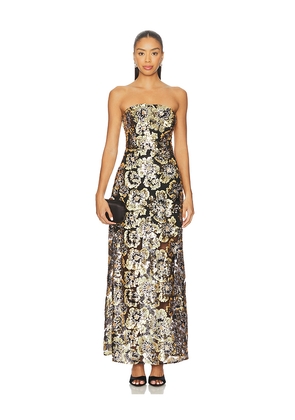 ELLIATT Celeste Gown in Metallic Gold. Size XL. Also in L, XXL.