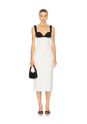 Camila Coelho Evangelina Midi Dress in White. Size M. Also in XXS, XS, S, L.