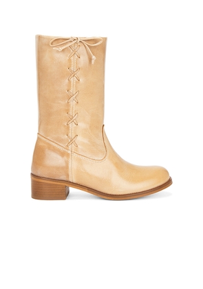 Dico Copenhagen Julia Side Laces Gaucho Boot in Tan. Size 37. Also in 38, 36, 40, 41.