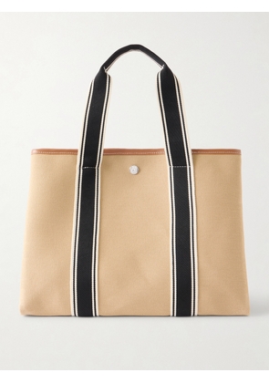 RUE de VERNEUIL - St Paul Traversée Medium Leather And Webbing-trimmed Canvas Tote - Neutrals - One size