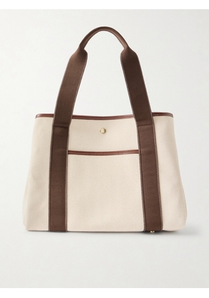 RUE de VERNEUIL - Traversée Medium Webbing And Leather-trimmed Canvas Tote - Brown - One size
