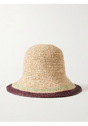 Zimmermann - Striped Raffia Bucket Hat - Neutrals - S/M,M/L