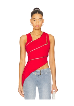 BY.DYLN x REVOLVE Addison Top in Red. Size S. Also in XS, M.