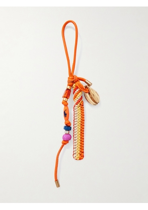 Polo Ralph Lauren - Bead-embellished Leather Bag Charm - Orange - One size