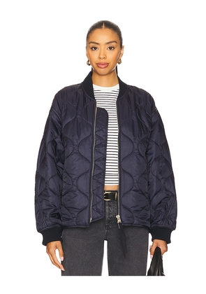 AGOLDE Isla Quilted Jacket in Navy. Size M. Also in L, XL.