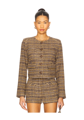Central Park West Billie Jacket in Brown. Size M. Also in S, XS, L.