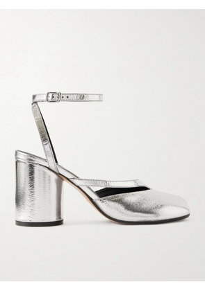 Maison Margiela - Tabi Split-toe Metallic Leather Sandals - Silver - IT35,IT36,IT36.5,IT37,IT37.5,IT38,IT38.5,IT39,IT39.5,IT40,IT40.5,IT41