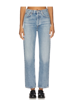 AGOLDE 90s Pinch Waist High Rise Straight Jeans in Blue. Size 24. Also in 23, 26, 27, 28, 30.