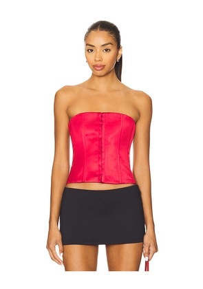 GUIZIO Satin Corset in Red. Size S. Also in L, M, XL, XS, XXS.