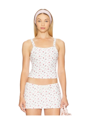 GUIZIO Dani Terry Tank in White. Size M. Also in S.