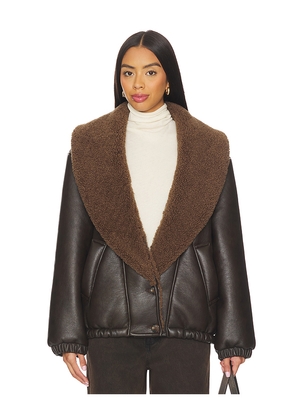 BLANKNYC Leather Jacket in Brown. Size M. Also in S, XS, L.