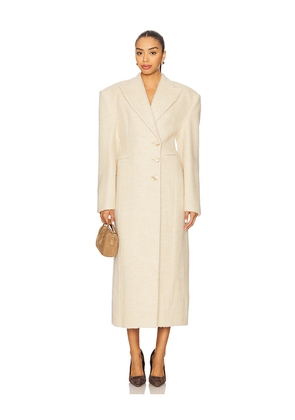 The Andamane Ottavia Coat in Ivory. Size 40/S. Also in 38/XS.
