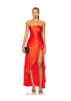 Bardot x REVOLVE Lorenza Midi Dress in Red. Size 12. Also in 4, 6, 8.