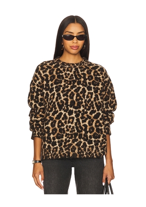 ANINE BING Sydney Crew Sweater in Brown. Size M. Also in XS, S, L.