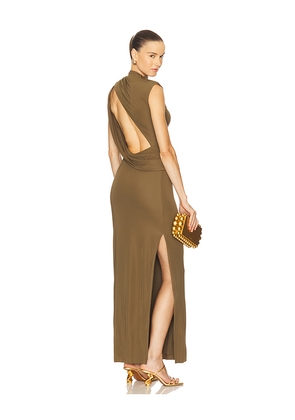 Cult Gaia Izola Dress in Olive. Size 8. Also in 10.