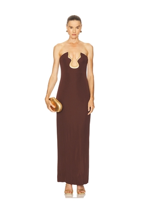 Cult Gaia Abril Gown in Brown. Size 4. Also in 2, 6.