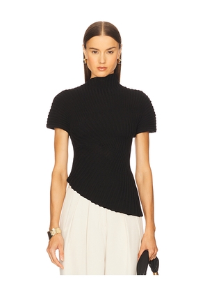 Cult Gaia Annemie Knit Top in Black. Size L. Also in S, XS.