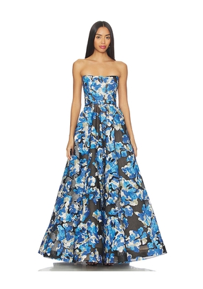 Bronx and Banco Cassandra Maxi Dress in Blue. Size L. Also in M.