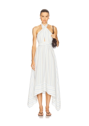 Camila Coelho Teagan Midi Dress in White. Size M. Also in S, XXS, XS, L, XL.