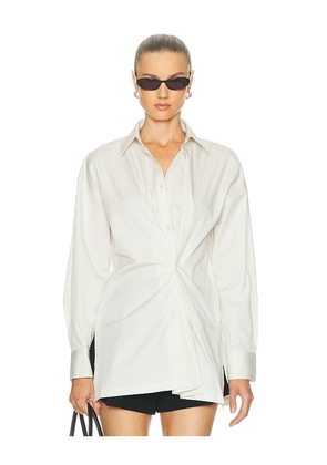 EAVES Lo Reworked Shirt in White. Size M. Also in XS, S, L.