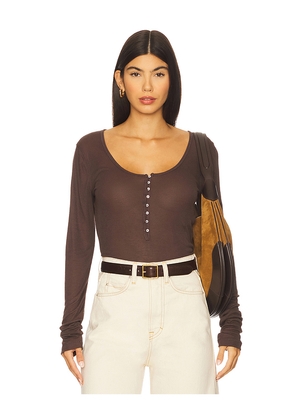 By Malene Birger Majka Bodysuit in Chocolate. Size M. Also in XS, S, L.