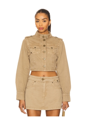 Abrand Utility Jacket in Tan. Size M. Also in S, XXS, XS, L, XL.