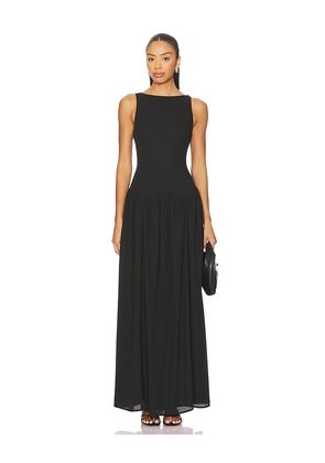 ALL THE WAYS Karoline Maxi Dress in Black. Size M. Also in XS, XXS, S.