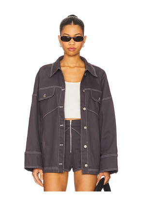 BY.DYLN Brixton Jacket in Blue. Size M. Also in XS, S, L, XL.