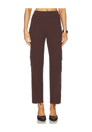 Cult Gaia Maude Knit Pant in Brown. Size M. Also in L, S, XL, XS.