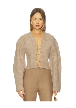 Cult Gaia Mayalu Cardigan in Beige. Size M. Also in S, L.
