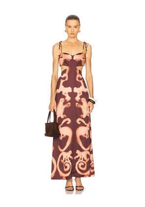 Eugenia Fernandez Alba Dress in Brown. Size M. Also in L, S, XS.