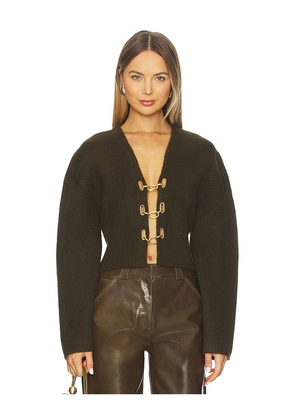 Cult Gaia Mayalu Cardigan in Brown. Size L. Also in XS, M, XL.