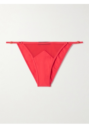 Kiki de Montparnasse - Peep Show Mesh-trimmed Bikini Brief - Orange - x small,small,medium,large,x large