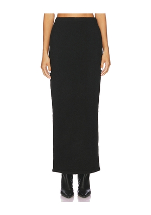 ALL THE WAYS Elsie Knit Maxi Skirt in Black. Size M. Also in S, XS.